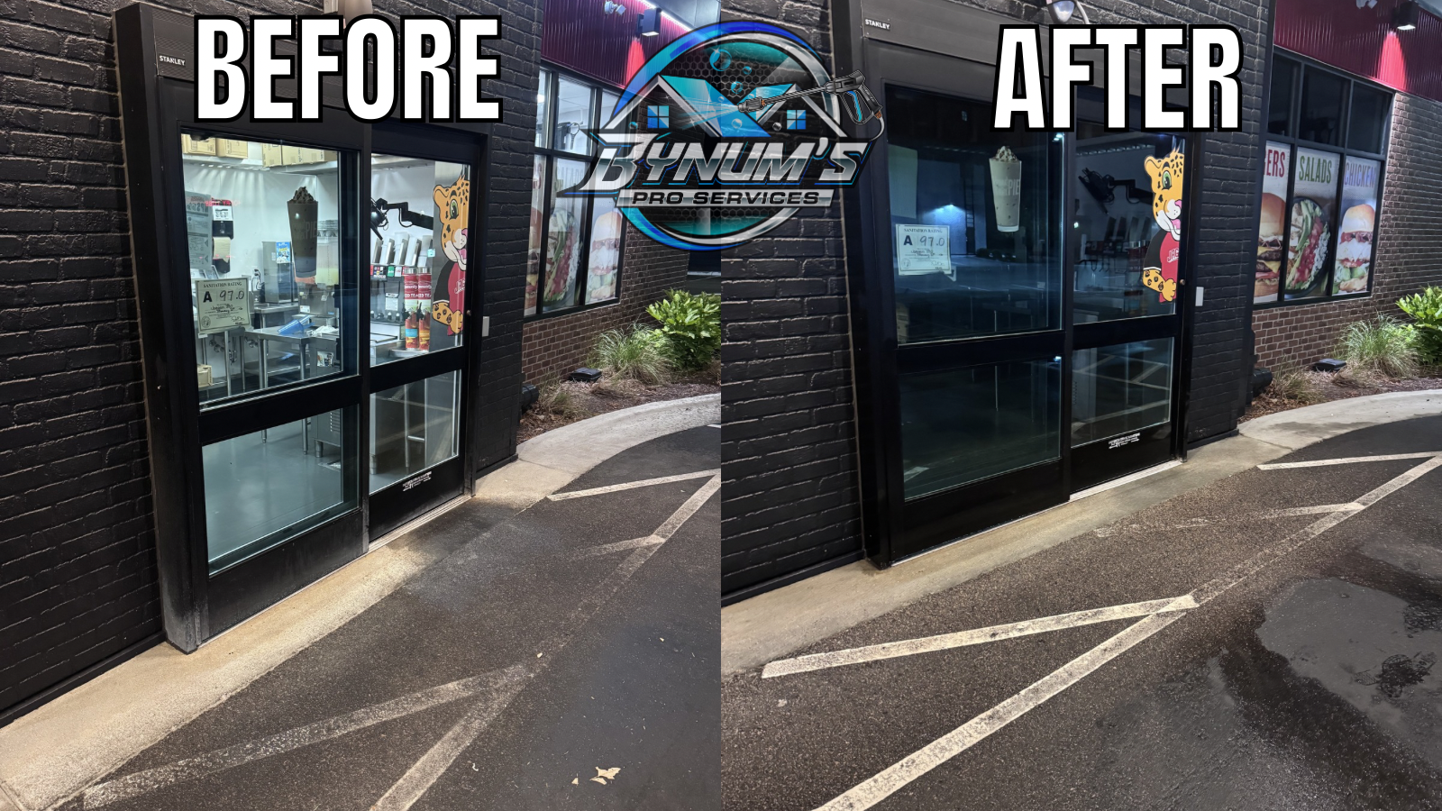 Property exterior cleaning project
