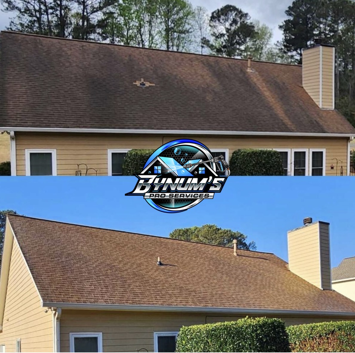 Roof and exterior cleaning project